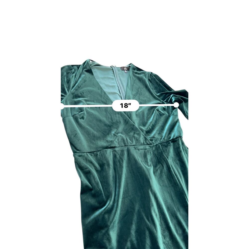 Lulus Green Velvet Gown - Size XL - Picture 7 of 11